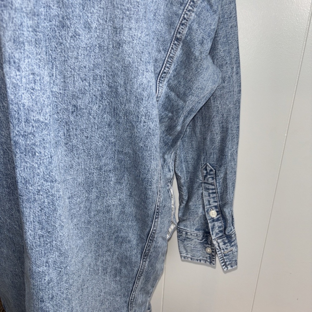 Universal Thread Jean Shirt Dress Womens XSmall Blue Denim Basic Pockets Retro - Picture 9 of 14